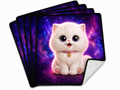 Lot de 5 essuie-tout lavables Chaton Persan empilés